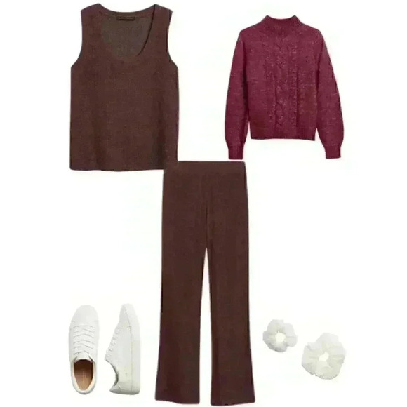 NWT Banana Republic Cozy Cable Mock-Neck Sweater - Picture 2 of 14